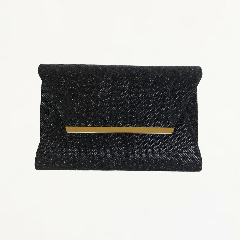 Black Sparkle Handbag with detachable strap